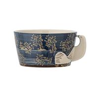 Bloomingville Hezha - Ciotola in gres porcellanato blu - Elegante ciotola per cibo e decorazione, diametro 13 x 7 cm