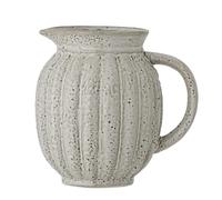 Bloomingville Indrid 82057553 - Brocca in gres porcellanato con impugnatura classica, senza tempo, lavabile in lavastoviglie e microonde, 2000 ml, diametro: 20,5 cm, altezza: 19,5 cm