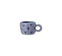 Bloomingville Mini Blue Stoneware Hearts Nini tazza, 100 ml
