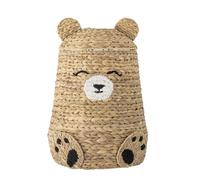 Bloomingville Mini Timone - Cestino con coperchio, in giacinto d'acqua, T40 x 57 cm, 280 ml