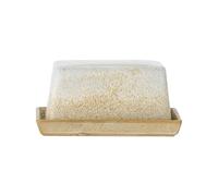 Bloomingville Paula - Burriera naturale, in gres, 17,5 x 8 x 11,5 cm, 100 ml