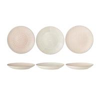 Bloomingville Piatti Cécile, rosa, grigio, ceramica, set da 3, 25 cm