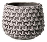 Bloomingville Pinecone, vaso da fiori decorativo per interni, stile retrò, creativo, S (9,5 cm ø), grigio, ceramica