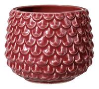 Bloomingville Pinecone, vaso da fiori decorativo per interni, stile retrò, creativo, S (9,5 cm ø), rosso, ceramica