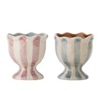 Bloomingville Portauovo Willa Con Strisce 2er Set Ceramica