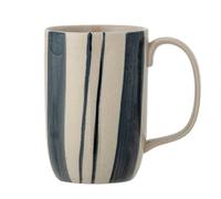 Bloomingville Tazza Allium Strisce Blu 450 ML Tazza da Caffè Bicchiere Tè