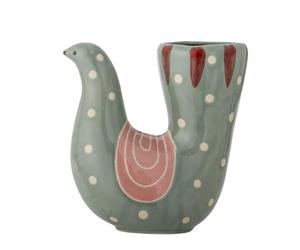 Bloomingville Trudy - Vaso verde in gres porcellanato, lunghezza 19 x altezza 19 x 7,5 cm