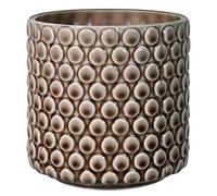 Bloomingville Vaso da fiori a forma di Dot - Vaso decorativo per interni, stile retrò, creativo, S (12,5 cm ø), marrone, ceramica