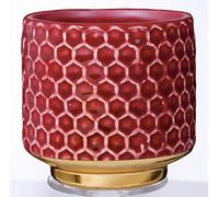 Bloomingville Vaso da fiori decorativo per interni, stile retrò creativo, S (10 cm ø), rosso, ceramica