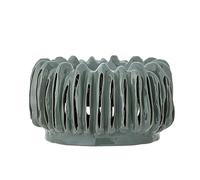 Bloomingville - Vaso da fiori - Mavel - Gres - Colore: verde - (diametro x altezza) 25 x 14 cm