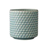 Bloomingville Vaso DOT - per Fiori da Interno e Piante da Interno, Piante grasse, Cactus, Orchidee M (15,5 cm ø), Cielo-Blu, Ceramica Gres