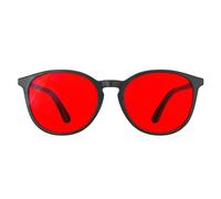 Bloomoak 99% della luce blu, anti-fatica, anti-riflesso, materiale TR90, adatto per schermi, giochi, televisori, telefoni cellulari (Rosso - 100% - Cornice nera)