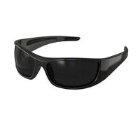 Bloomoak Super Dark Lens Black Polarized Sunglasses|Wrap Around Sport Sunglasses|UV400|CAT 4|For Photophobia(Sensitive Eyes) (Glossy Black/Dark (5% Light Transmission))