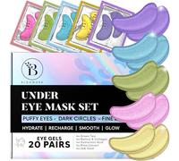 BLOOMORA Patch Occhi (20 paia, mix varietà), Maschera Occhi con Retinolo, 24K Oro, Rosa, Acido Ialuronico e Niacinamide, Eye Patch Occhiaie e Borse, Maschera Occhiaie Rinfrescante e Lenitiva