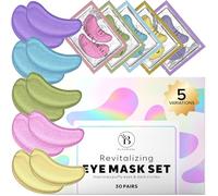 BLOOMORA Patch Occhi (30 paia, mix varietà) - Maschera Occhi con Niacinamide e Acido ialuronico - Eye Patch - Maschera Occhiaie - Maschera Contorno Occhi - Patch Occhiaie e Borse