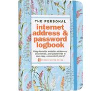 Blooms & Butterflies Internet Address & Password Logbook (removable cover band for security)