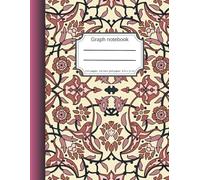 Blooms in soft hues of brown - Graph Notebook - 1/4 Inch Grid Paper, 8.5 x 11 in, 110 Pages: perfect notebook to tackle your math, science, or design projects