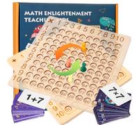 BLOOOK Lavagna di moltiplicazione, 1 x 1 matematica per studenti delle scuole elementari, gioco di apprendimento dei numeri, gioco per bambini Montessori, gioco di calcolo divertente per i