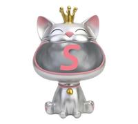 BLOOOK Statua di Gatto Carino in Resina,Gatti Vassoio Portachiavi,Organizer e svuotatasche da comò,Gatto Fortunato Porta Caramelle da Tavolo,Vassoi per Gioielli,Regali per Amanti dei Gatti