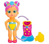 Bloopies Magic Tail Mermaid Melodie, Giocattolo d'Acqua, Sirena con Coda scintillante con Glitter e la sua Mascotte, Spruzza Acqua e Fa Bolle, Giocattolo Regalo per Bambini dai 18 Mesi in su