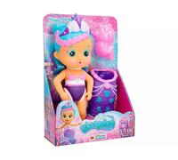 Bloopies Magic Tail Mermaid Nelly, Giocattolo d'Acqua, Sirena con Coda scintillante con Glitter e la sua Mascotte Effie, Spruzza Acqua e Fa Bolle, Giocattolo Regalo per Bambini dai 18 Mesi in su
