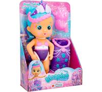 Bloopies Magic Tail Mermaid Nelly, Giocattolo d'Acqua, Sirena con Coda scintillante con Glitter e la sua Mascotte Effie, Spruzza Acqua e Fa Bolle, Giocattolo Regalo per Bambini dai 18 Mesi in su
