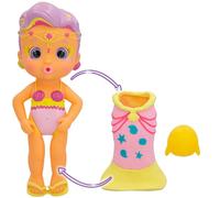 Bloopies Sirenetta Magiche Coda Audrey Bambola Sirena con Coda Rimovibile e con Il Suo Amico del Mare, Spruzzano Acqua e Fanno Bolle, Gioco da Bagno e Giochi d'Acqua per Bambini +2 Anni