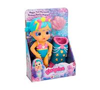 Bloopies Sirenetta Magiche Coda Lovely, Bambola Sirena con Coda Rimovibile e con Il Suo Amico del Mare, Spruzzano Acqua e Fanno Bolle, Gioco da Bagno e Giochi d'Acqua per Bambini +2 Anni