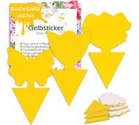 Blooven 30 PCS Moscerini Piante Interno Adesivi Gialli, Contro Moscerini, Afidi, Tripidi e Mosche Bianche, Parassiti in Casa