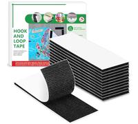 Blooven Autoadesivo Nastro Adesivo 12 PCS 30 x 100 mm, Autoadesivo Forte Universale (12 Pezzi 30 x 100mm, Nero)