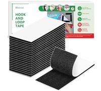 Blooven Autoadesivo Nastro Adesivo 20 PCS 50 x 100 mm, Autoadesivo Forte Universale (20 Pezzi 50 x 100mm, Nero)
