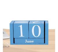 Bloques De Calendario De Madera - Calendario De Escritorio | Bloques De Visualización Mensual Y Diario Para Profesores, Estudiantes, Oficina | Calendario Decorativo De Madera Para Aula, Estudio, Cafet