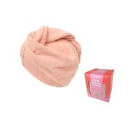 Blossity Turbante Capelli in Microfibra, Asciugamano Super Assorbente per Asciugatura Rapida, Leggero con Bottone Anti-Crespo, Certificato OEKO-TEX, Ideale per Capelli Ricci e Lunghi, Colore Pesca