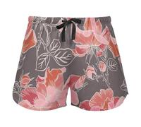 Blossom Large Red Roses Women's Lounge Shorts Pajama Bottoms Yoga Sports Elastic Waist Drawstring,M
