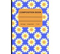 Blossom Peak & Co. Composition Book - Paperback, 7" x 10", 100 Pages, College Ruled, Floral Pattern on Front & Back Cover