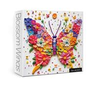 Blossom Wings Jigsaw Puzzle da 1000 pezzi per adulti, fiori colorati farfalla puzzle arte impossibile, puzzle estetici impegnativi