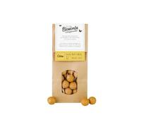 Blossombs Bombe di semi in sacchetto Kraft - 50 bombe da fiore - Giallo ocra - Bombe di semi, fiori di campo, semi di fiori, regalo floreale per farfalle, api e bombi
