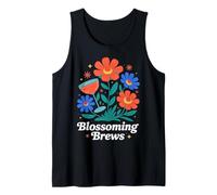 Blossoming Brews - Bicchiere da Vino con Motivo Floreale Canotta