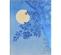 Blossoming Cherry on a Moonlit Night Journal (Deluxe binding with gold gilded pages)