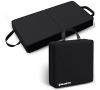 BLOSTM Cuscino per inginocchiarsi da giardino extra spesso, grande, pieghevole, con manici, in memory foam, impermeabile, per giardinaggio, lavori domestici (nero)