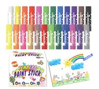 BLOT Tempere Solide Stick 24 Colori Set Tempere Colori Non Tossici Lavabili per Carta Vetro Cartone Vasi Bambini