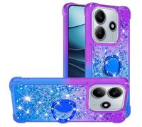 BLOTECH Cover per Redmi Note 14 5G Liquido Custodia Superficie Lucida Custodia Protettiva Bumper Caso con Rotazione Magnetic Finger Ring Holder Case Glitter Silicone Custodia per Redmi Note 14 5G