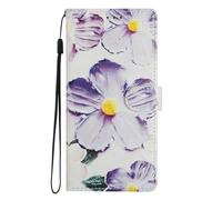 BLOTECH Custodia para Honor Magic 8 Pro Cover Custodia Folio in Pelle, for Honor Magic 8 Pro Portafoglio Magnetica Adsorbimento Automatico Flip Cover Colorata Wallet Case,Fiori olio su tela