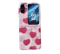 BLOTECH Design per Oppo Find N2 Flip Case Hard PC Slim Shockproof Full Body Protective per Oppo Find N2 Flip Sparkle Aesthetic Case Girls Women Boy Men Covers per Oppo Find N2 Flip, Pink Love