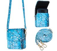 BLOTECH per 0PPO Find N2 F1ip Cell Phone Sleeve Pouch Case Bag con Crossbody Strap Neck Lanyard per Donne Piccolo Design Elegante Cross Body Bag per 0PPO Find N2 F1ip, fiori di prugna