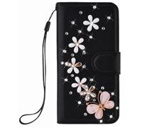 BLOTECH Protezioni per Oukitel C60/C60 Pro Cover Bling Bling Glitter Brillantini Brillante Nero Wallet Case Libro Leather Magnetico Flip Protettiva Portafoglio Cover per Oukitel C60/C60 Pro,Volare