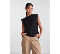 Pieces Top PCOLLINE SL accollato senza maniche in pizzo Nero M