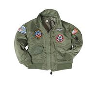 Mil-Tec MA1 Aviator, giacca tessile bambini XXL male Oliva
