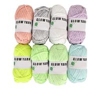 Blow a maglieria in filo luminoso nell'uncinetto scuro Film artigianali fatti a mano per i cappelli all'uncinetto a maglia sciarpe 8 rotoli in poliestere 45m 8 colori