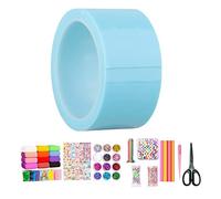 Blow Bubbles - Nastro biadesivo per bambini, in classe, fai da te, 1 rotolo con strumenti completi, blu